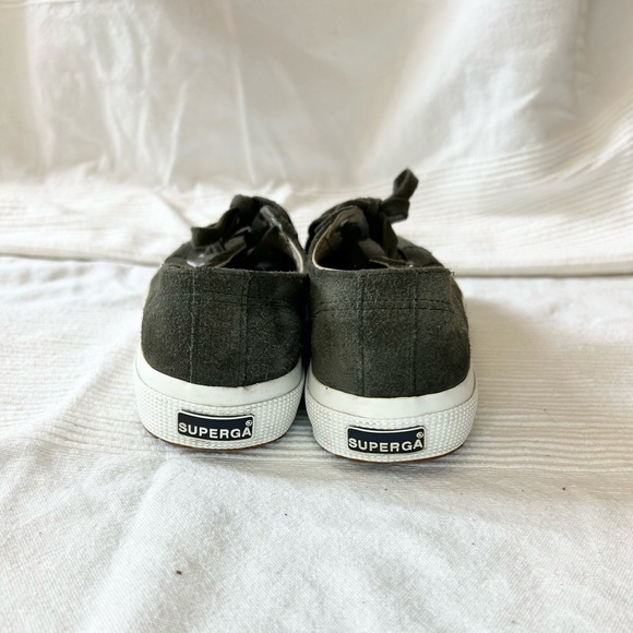 Superga Green Suede Low Top Sneaker Shoe - Picture 5 of 14